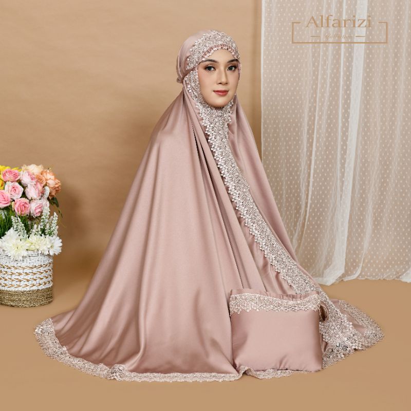 Mukena dewasa renda mewah jumbo silk terbaru