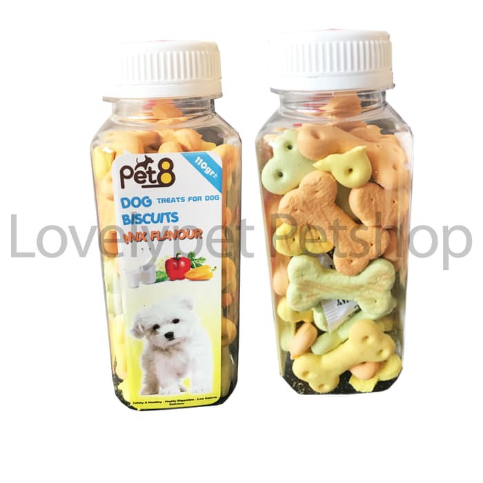Promo biscuit mix anjing pet8 / biskuit anjing / snack anjing Murah