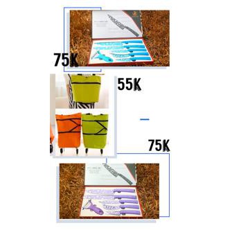 TERMURAH 2 SET PISAU DAPUR & TAS BELANJA LIPAT - SHOPPING BAG