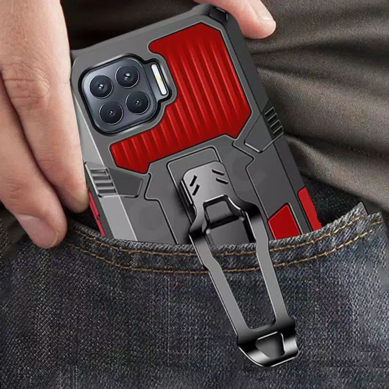 Hard Case Oppo Reno 2F Reno 4 Reno 4F Reno 5 Reno 5F Reno 6 Case H8 I-Crystal Transformer Robot Ironman Kickstand