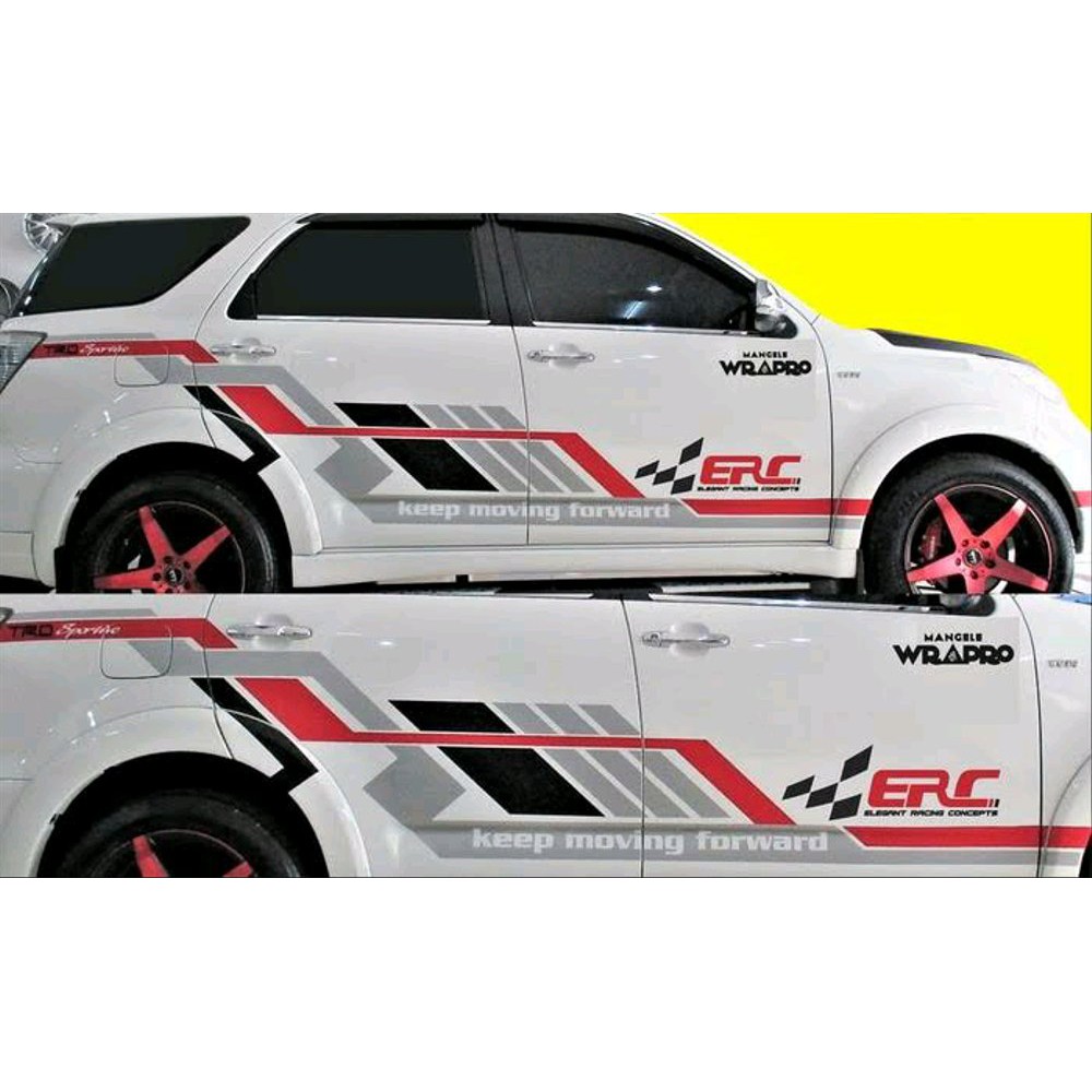 Cutting Sticker Striping Mobil Racing Rush Terios Fortuner Harga