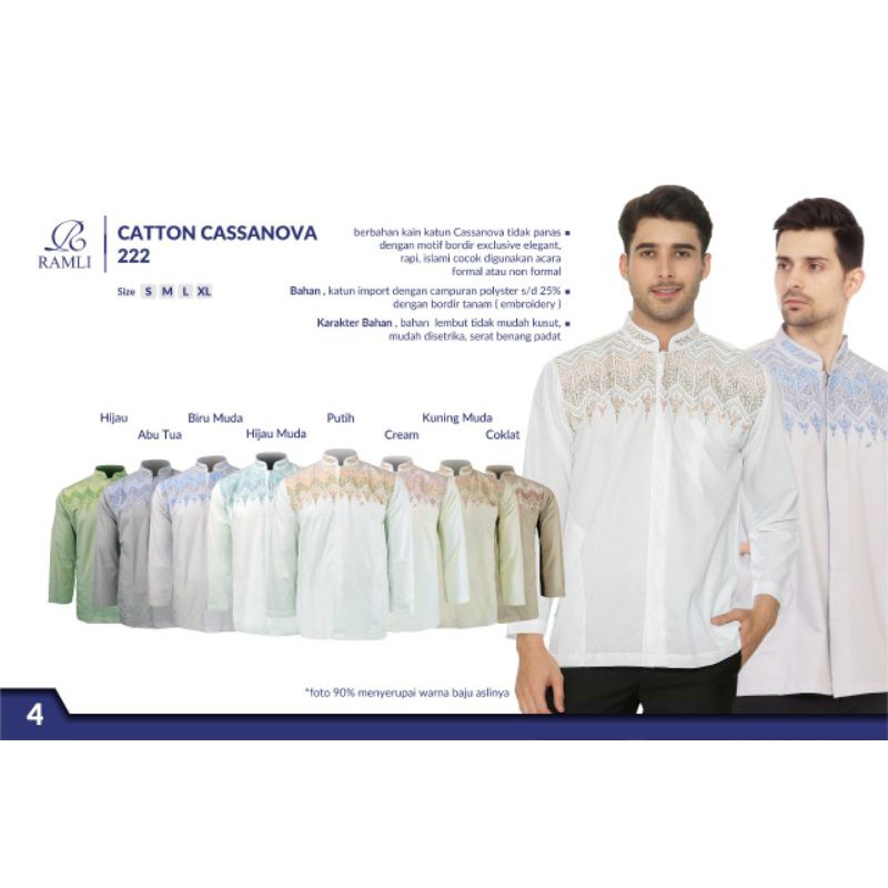 Baju koko panjang Ramli Catton Cassanova 222