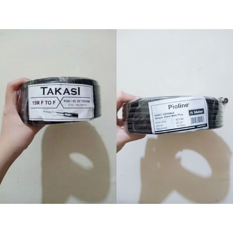 kabel parabola takashi / antena pioline 15 meter, nex parabola , optus