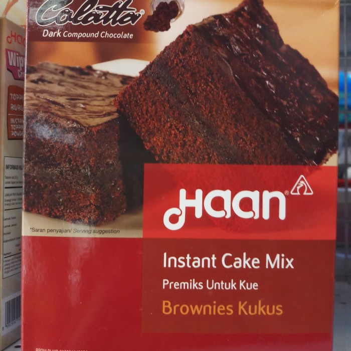 Instan Cake Mix Haan Brownies Kukus 475gr