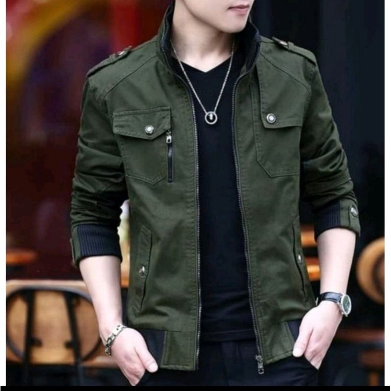 jaket bomber pria, jaket pria casual, jaket pria kain katun