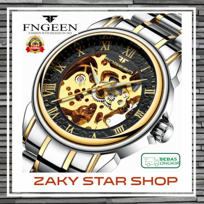 Jam Tangan Pria mechanical automatic FNGEEN 8866 Luxury Termurah