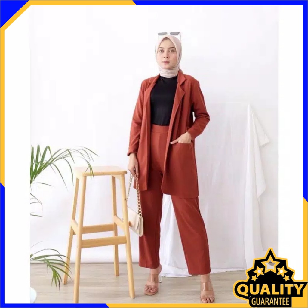Termurah | Blazer Set Bahan Premium Setelan Wanita Kantor Blazer Kantor Oneset Blazer Wanita Kantor