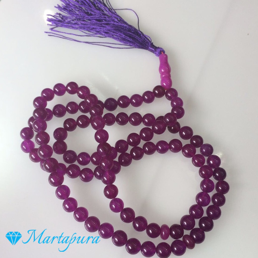 TBA060J Tasbih Batu 99 | Bulir diameter 8mm | Bentuk: Bulir bulat | Warna (lihat gambar)