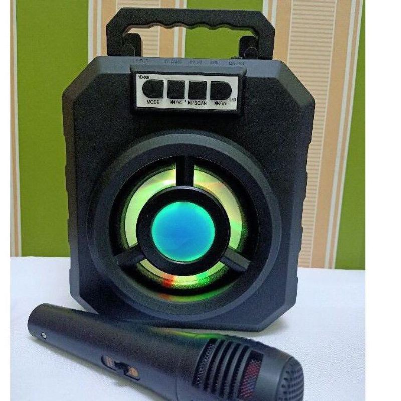 Speaker Bluetooth karaoke YD 669 free Microphone Speaker Termurah