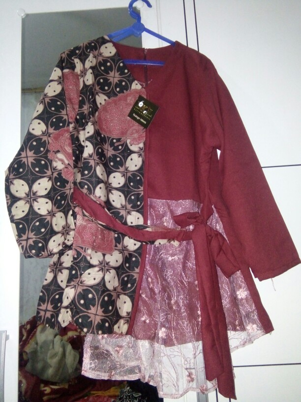 Baju Batik Wanita Modern Monalis Koa Genes M,l,xl Asli Pekalongan