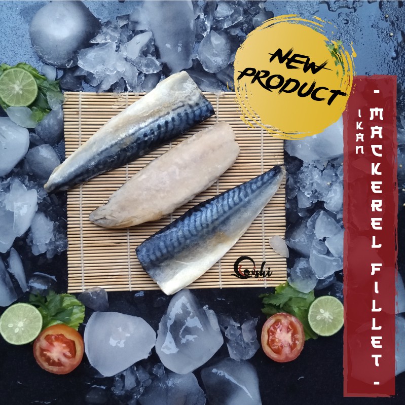 Ikan Makarel Fillet Grade A / Saba Fillet / Salem Fillet Utuh / Pack 1 Kg
