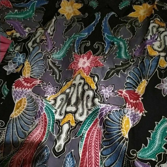Batik Tulis Hrb026 Kenongo Kemeja Tosca Pnjang Pekalongan Padi M L Xl Sogan Tulis Halus Kemeja Batik