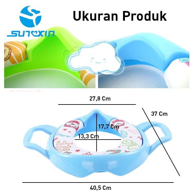 BABY FLOW SOFT POTTY TOILET SEAT RING CLOSET WITH HANDLE Alas Dudukan