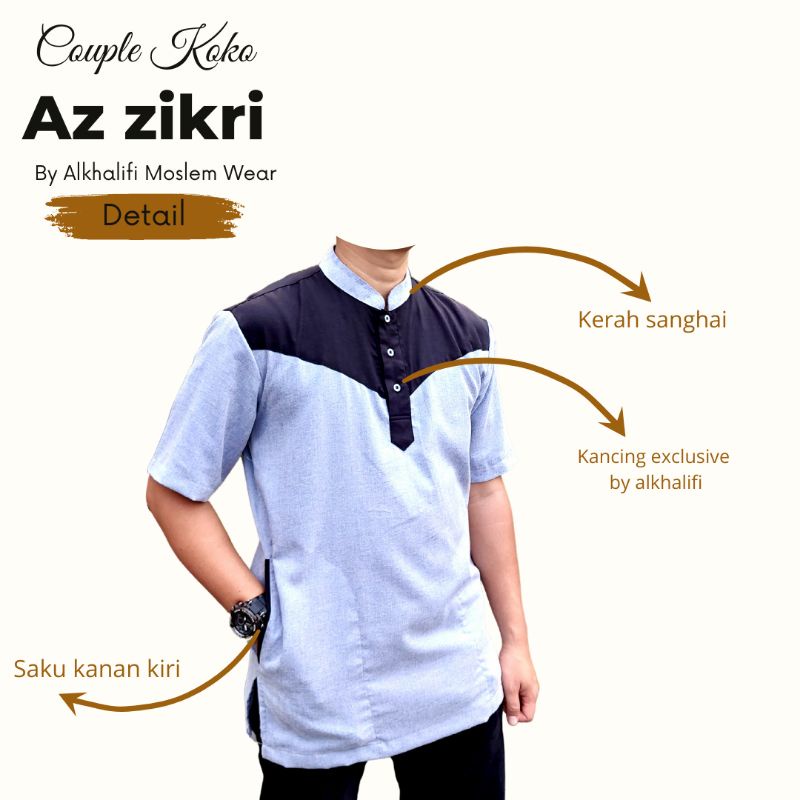 KOKO AZ ZIKRI COUPLE AYAH ANAK BY ALKHALIFI MOSLEM WEAR