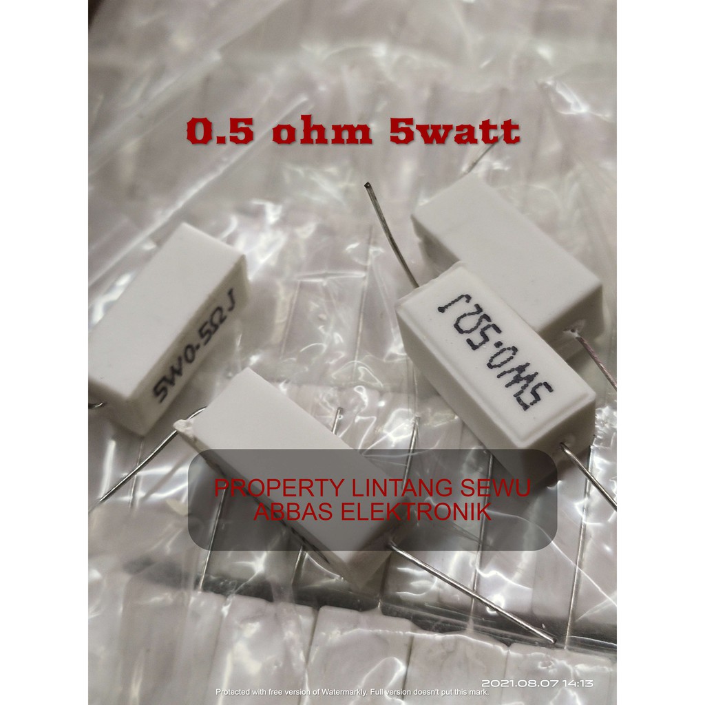 resistor 0.5 ohm 5 watt  0,5 ohm 5 watt