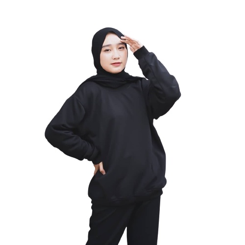 Crewneck Basic Polos Pria Wanita M L XL XXL  Oversize Plain Sweater Basic Crewneck Polos Jumbo  Premium Outerwear Simple Style Oversized Sweater Polos Crewneck Oblong