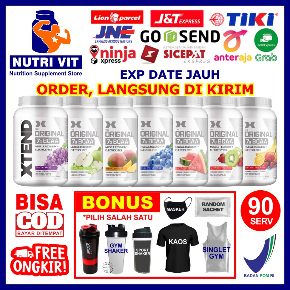 XTEND 90 Serving ASLI ORIGINAL BPOM BCAA XTEND 90 Servings Xtend 90Serv Suplemen Fitness Pre Workout