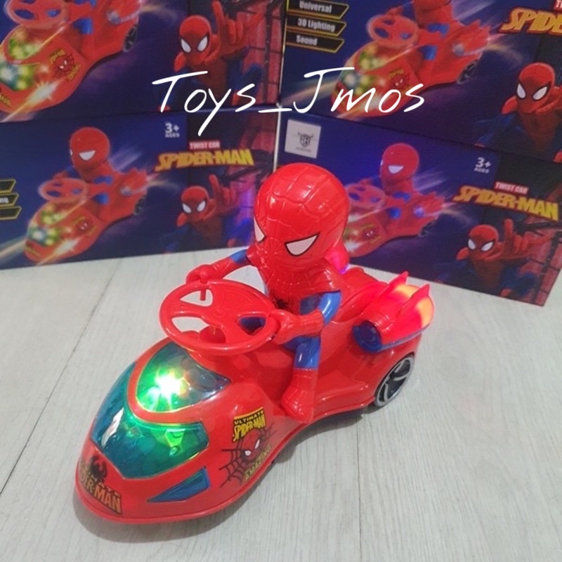 Mainan Anak Motorcycle Spiderman Berjalan Bump n Go