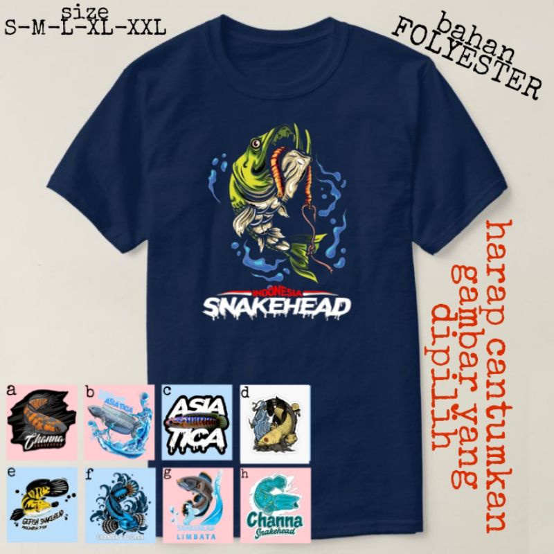 kaos anak channa snakehead/limbata/auranti/maru/pulchra/blue pulchra/barca/marulioides/ kaos Channa 