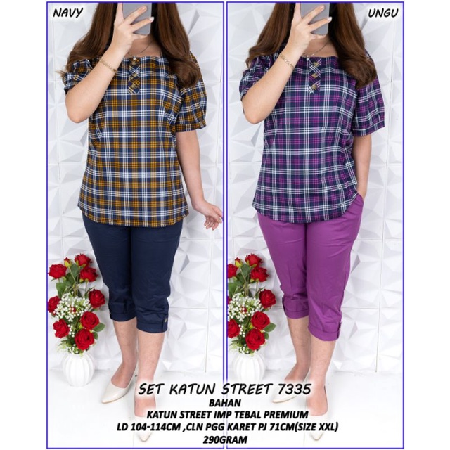 Setelan Katun Kotak 7335 /ld 104-114