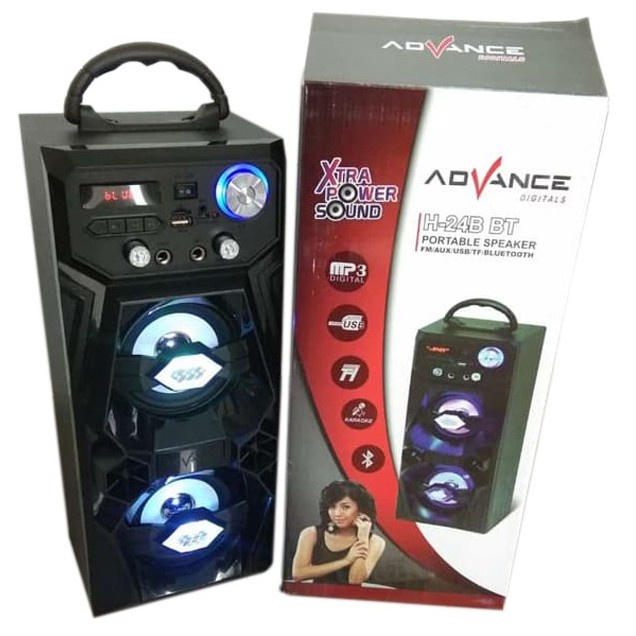 ADVANCE H24 B -BT/ ADVANCE SPEAKER ACTIF PORTABEL BLUETOOTH KARAOKE