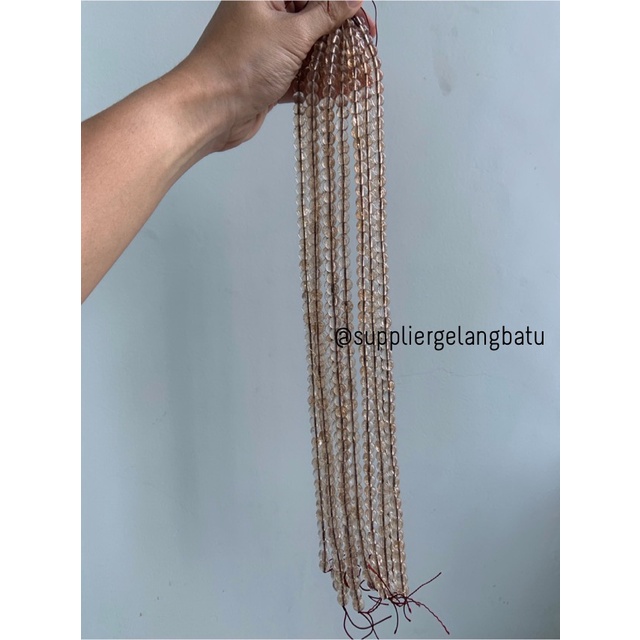 semi stone rutilated kuarsa quartz yellow 8mm kuning gelang kalung