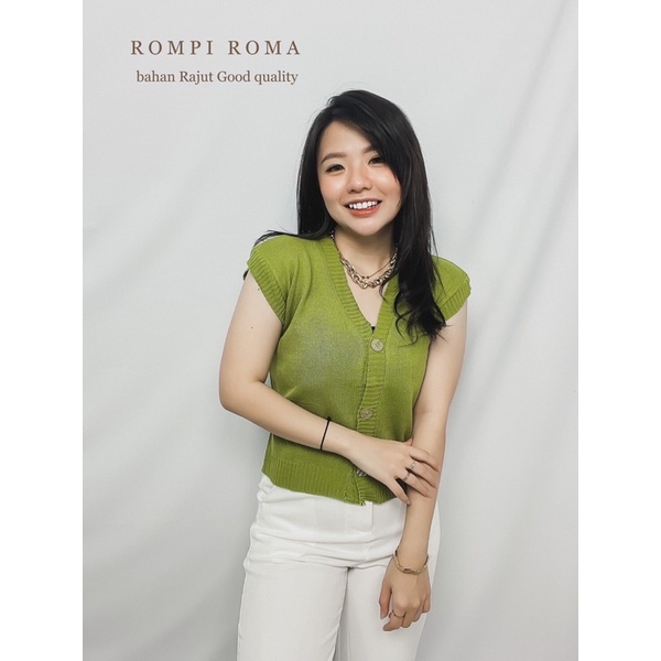 MDLV ~ BAJU RAJUT ROMPI ROMA (TANPA DALAMAN) BG // ROMPI RAJUT CEWEK // FASHION WANITA