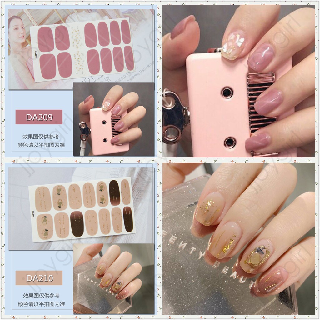 &lt;Jjoygirl&gt;DA Nail sticker motif / sticker kuku / stiker kuku / nail stiker glitter / stripes design