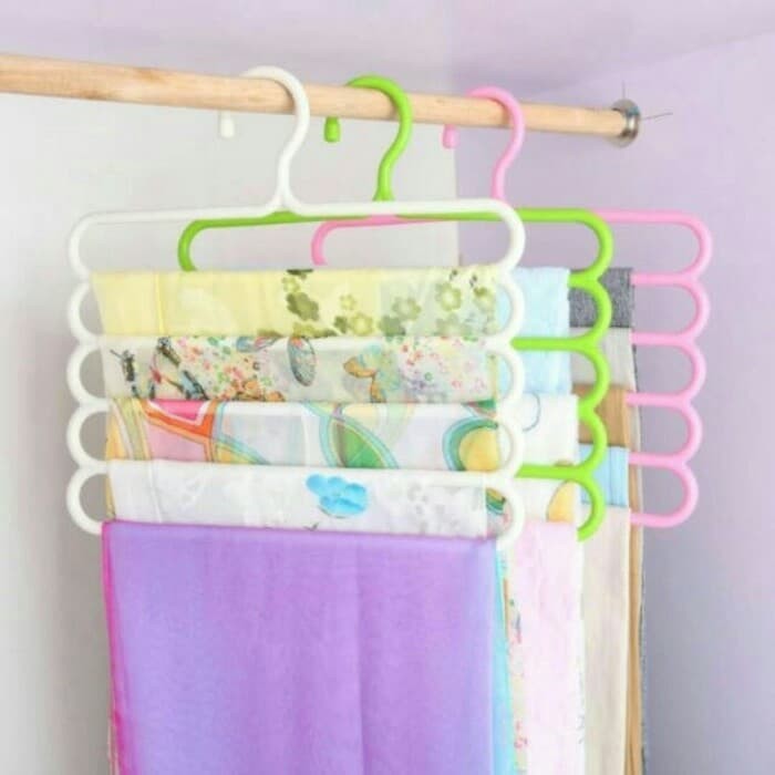 Hanger Gantung 5 in 1/ Gantungan Baju / gantungan jilbab / gantungan hijab 5in1 / gantungan 5 layer