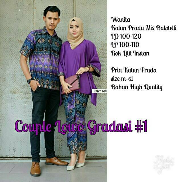 PROMO  Couple Batik Jumbo Wanita RnB Batwing Murah Wanita Kekinian Sarimbit Lilit Prada Couple Lowo