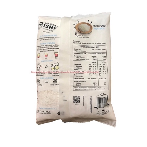 Ishii Konyaku Grain 250gr Beras Analog Tinggi Serat Pangan Ambico Kon Nya Ku Beras Jepang Sushi Rice Ishi Ishie