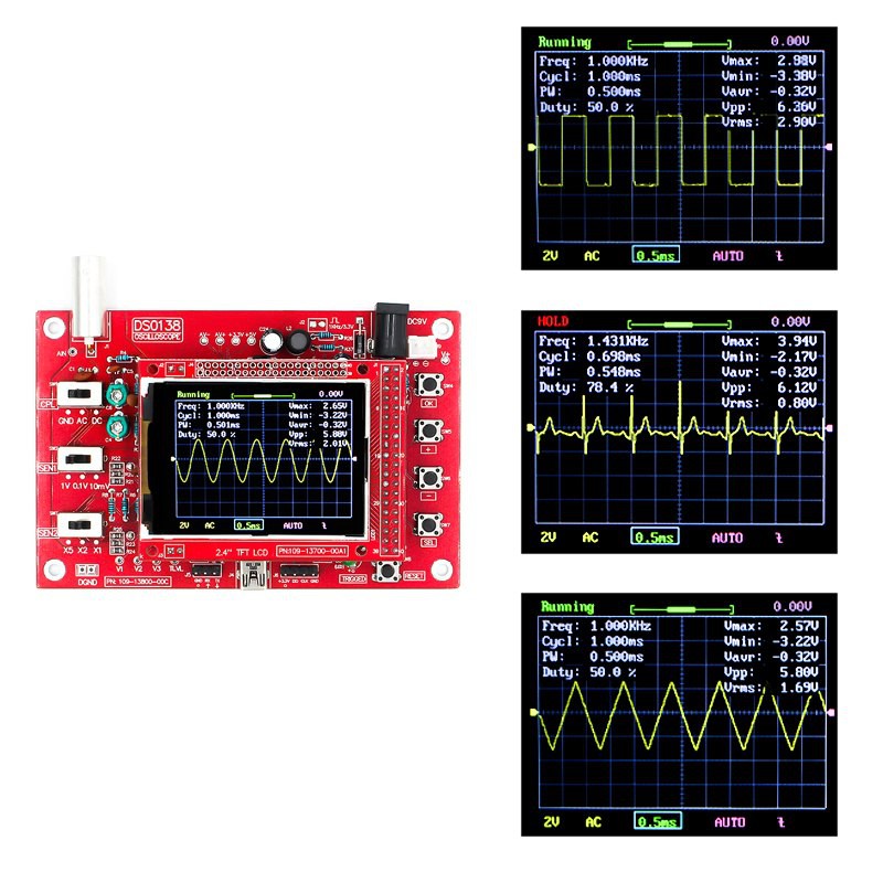 Digital Oscilloscope DSO138 Module Kit Osiloskop Osciloscop Osiloskop 2.4 inch TFT LCD Display IMsps