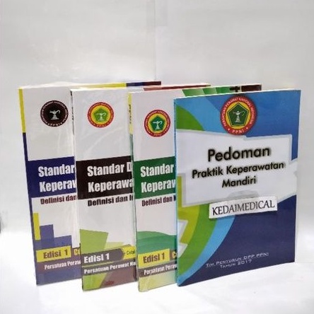 PAKET 4 BUKU SDKI,SIKI,SLKI DAN PEDOMAN PRAKTIK KEPERAWATAN MANDIRI TERLARIS