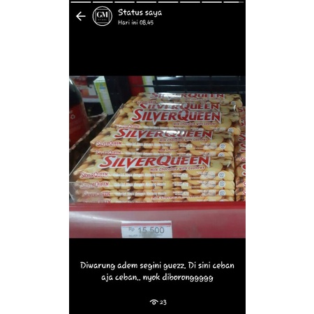 

coklat silverqueen cashew 62 gr 65 gram