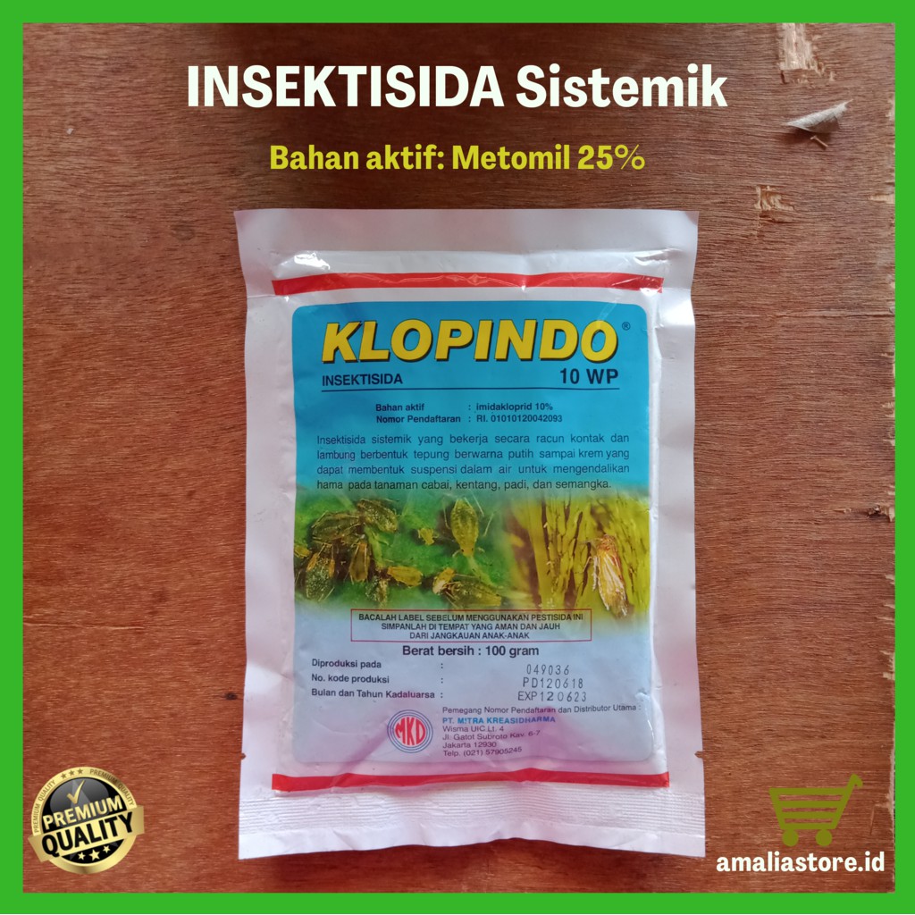 Obat Hama Cabuk - Insektisida KLOPINDO 10 WP Kemasan Pabrik 100 gram