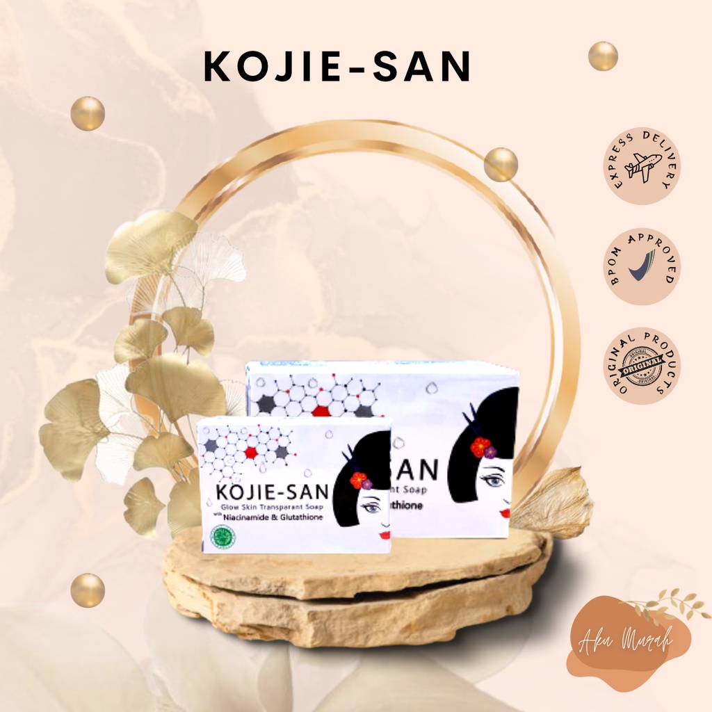 ✨ AKU MURAH ✨KOJIE SAN Glow Skin Transparant Soap with Niacinamide &amp; Glutathione