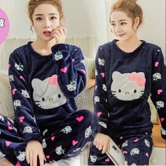 SUMBERFASHION TANAH ABANG Piyama Hk Navy. BAJU GROSIR ECER TANAH ABANG