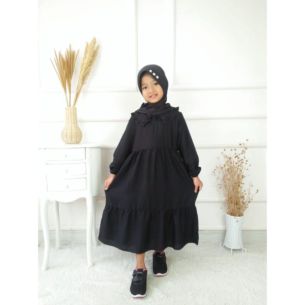 Gamis anak gamis anak polos gamis rempel polos gamis rayon anak gamis anak rayon dress anak baju mus
