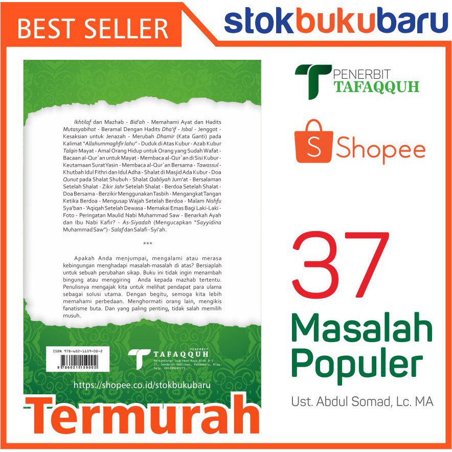 Buku 37 Masalah Populer Karya Ust Abdul Somad Best Seller Original Shopee Indonesia