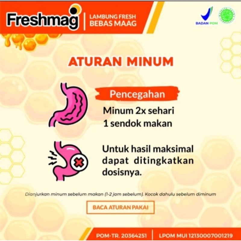 Madu Lambung Freshmag 200ml Asli Original Madu Maag dan Asam Lambung madu