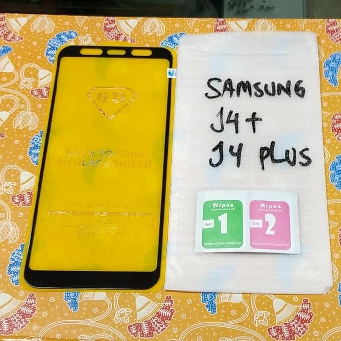 Tempered glass full samsung J4+ j4 plus j4 + kaca gorila glass full