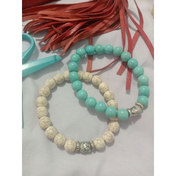 gelang couple /gelang batu white pirus/ blue Pirus/gelang keberuntungan.