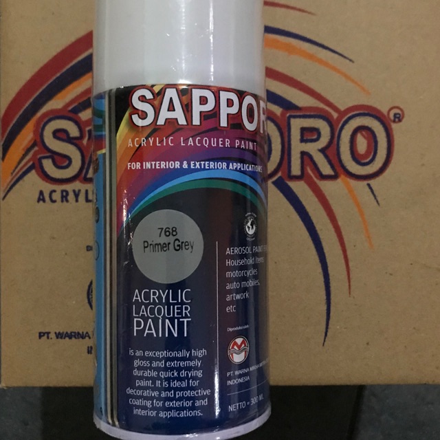 SAPPORO SPRAY 768 PRIMER GREY WARNA DASAR / POXY