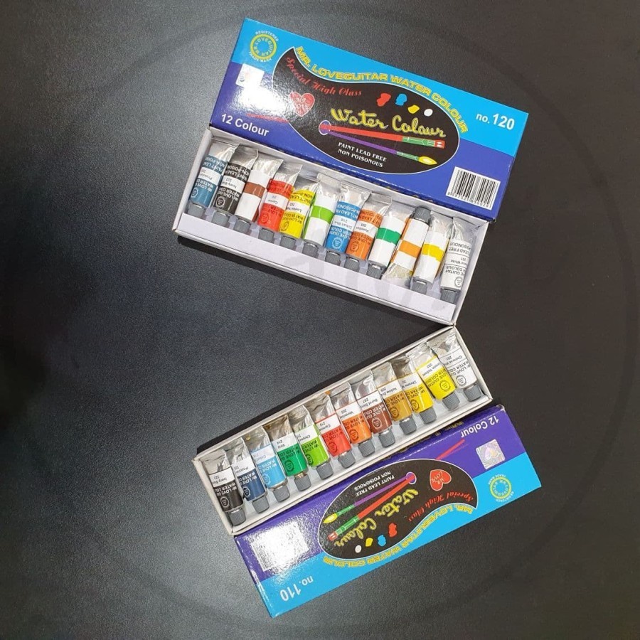 

Cat Air Pewarna Melukis Water Colour Mr. Love Guitar isi 12 Warna GUITAR ACRYLYC BEST