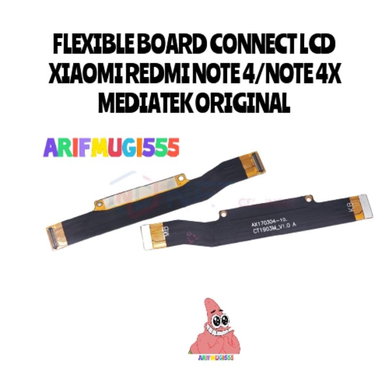 FLEXIBLE MAIN BOARD CONNECT KE MESIN LCD XIAOMI REDMI NOTE 4 NOTE 4X MEDIATEK SMALL ORIGINAL