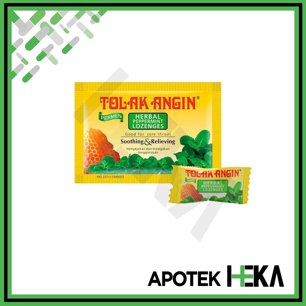 Permen Tolak Angin Herbal Peppermint Lozenges Sachet isi 5  (SEMARANG)