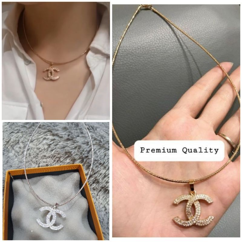 Kalung Premium Lapis emas anti karat anti alergi choker Zircon Premium Quality mata kilau KR29