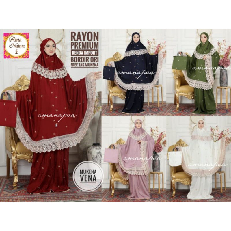 100% ORI Mukena Vena Jumbo by Ama Najwa 2