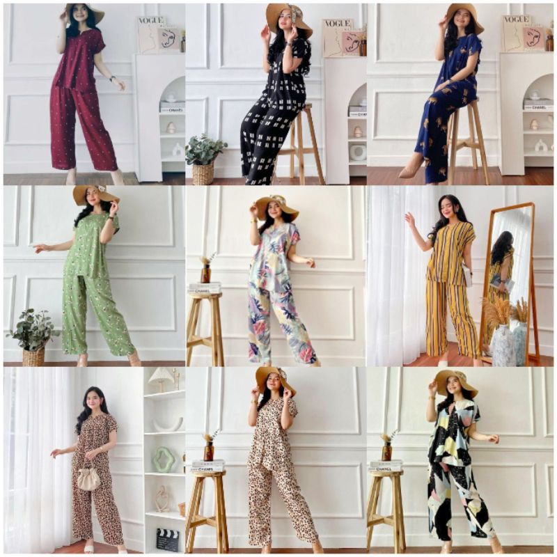 AISHA SET CELANA PANJANG RAYON VISCOSE PREMIUM