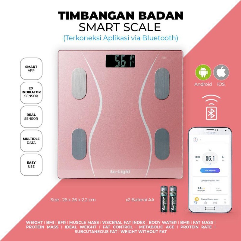 Timbangan Smart Badan Digital (SMART SCALE) SO-LIGHT